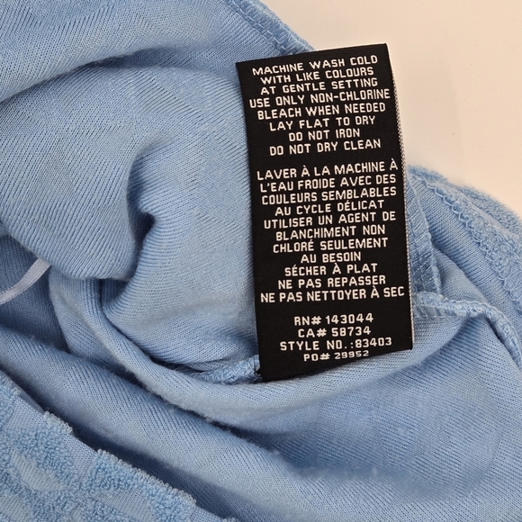 Textured Terry Cloth 7 For All Man Kind Blue Drawstring Shorts Size:Small - Picture 2 of 10